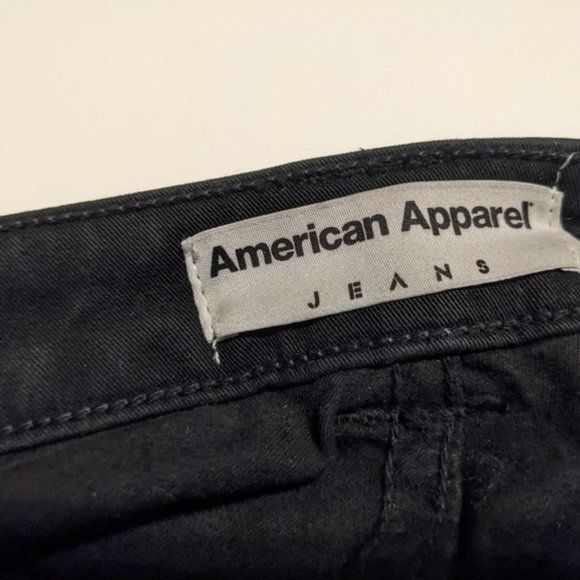 American Apparel black denim high-waist jeans - Picture 6 of 6